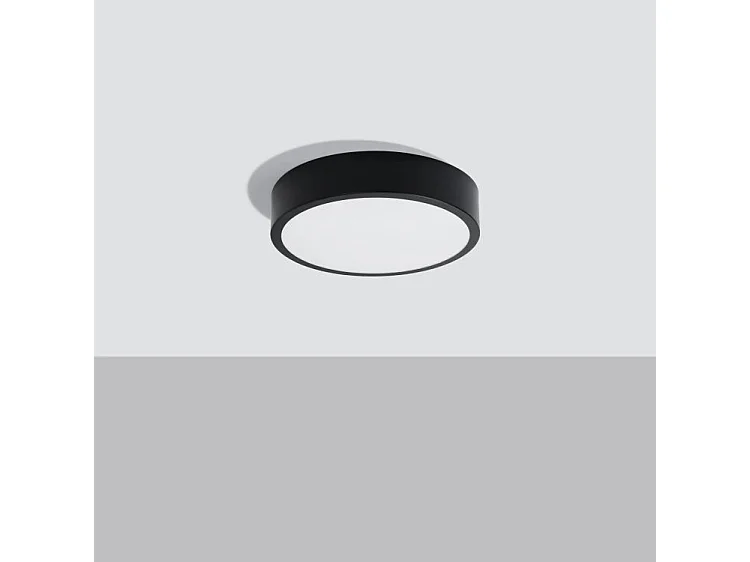 Plafonniers Onyx Minimaliste En Aluminium - 1 Sources Lumineuses - L.30 X H.6 Cm - Noir