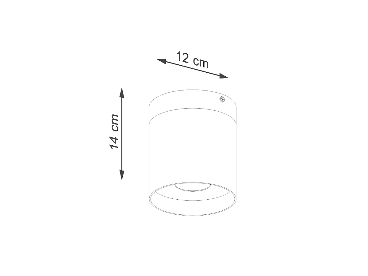 Lampada da soffitto RIF scandinavo di legno/alluminio - 1 sorgenti luminose - L.12 x A.14 cm - nero/legno naturale
