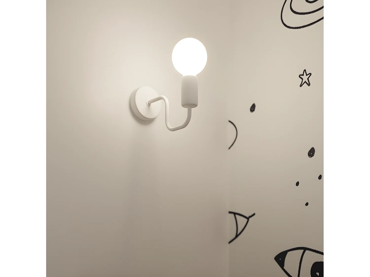 Plafondlampen Vector Industrieel Van  - 6 Lichtbronnen - L.80 X H.15,5 Cm - Wit