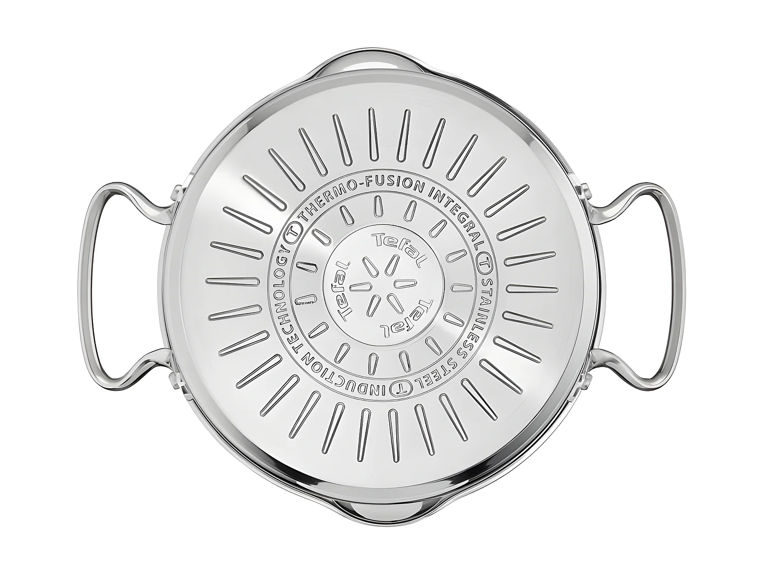 TEFAL Duetto+ Faitout 18 cm, Induction, Acier inoxydable haute qualité, Garantie 10 ans, Poignées rivetées, Couvercle verre