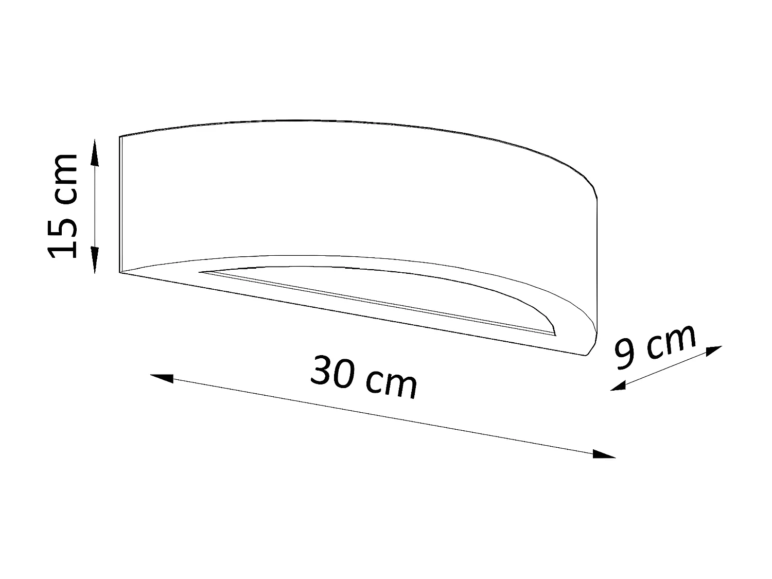 Wandlampen Atena Modern Aus  Keramik - 1 Lichtquellen - L.30 X H. Cm - Weiß