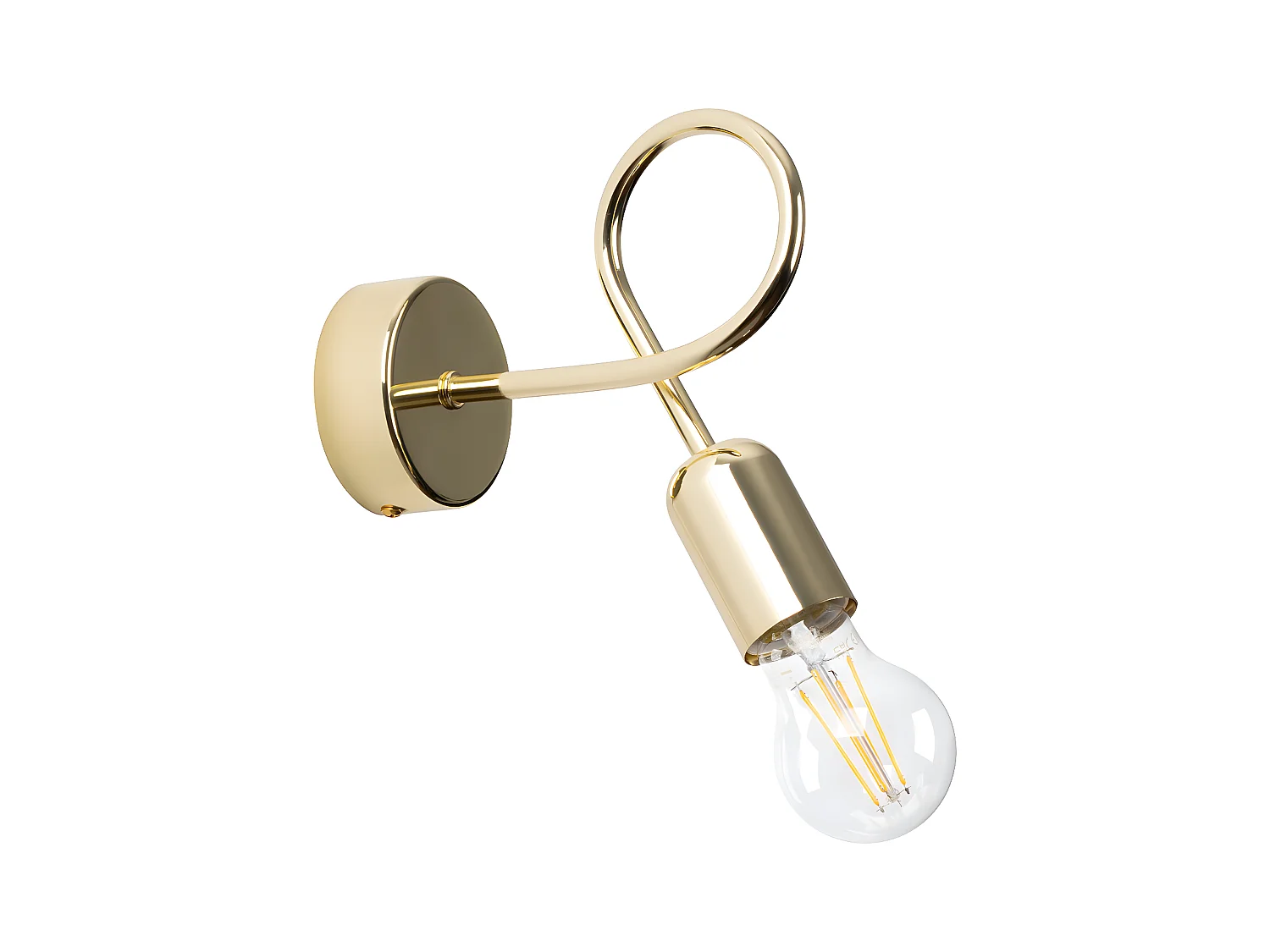 Appliques Supeł Industriel En Acier - 1 Sources Lumineuses - L.25 X H.20 Cm - Éclat Doré