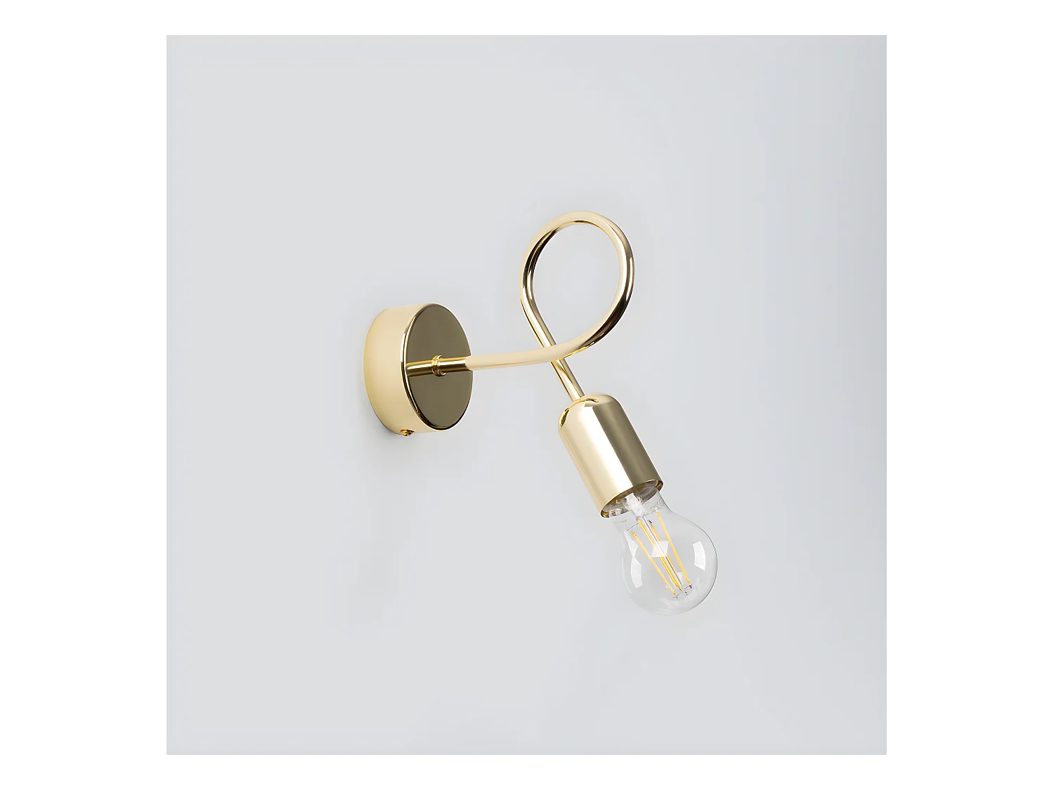 Appliques Supeł Industriel En Acier - 1 Sources Lumineuses - L.25 X H.20 Cm - Éclat Doré