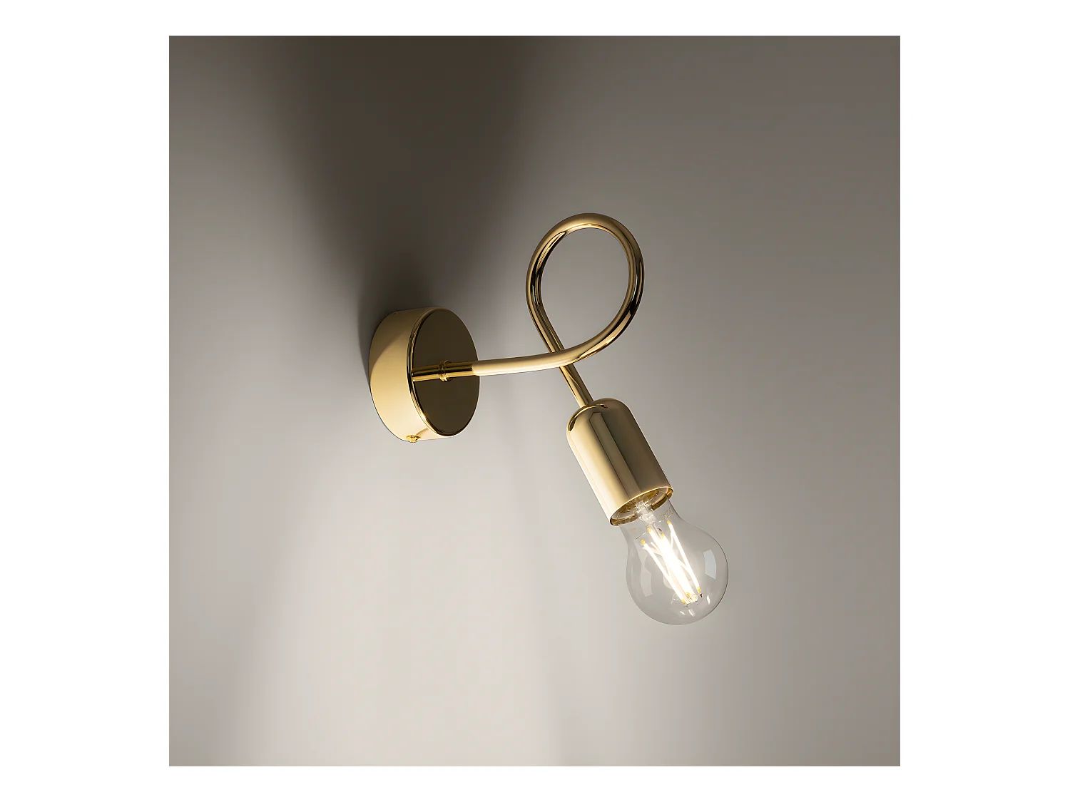 Appliques Supeł Industriel En Acier - 1 Sources Lumineuses - L.25 X H.20 Cm - Éclat Doré