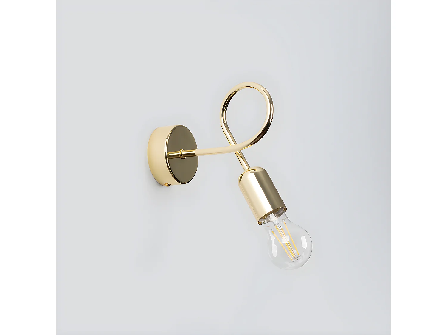 Appliques Supeł Industriel En Acier - 1 Sources Lumineuses - L.25 X H.20 Cm - Éclat Doré