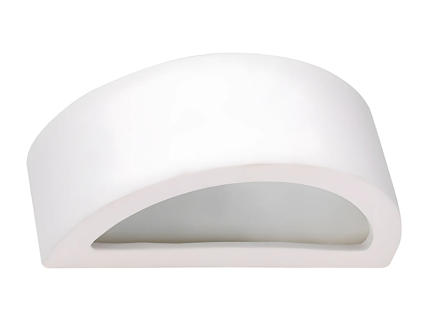 Lampade Da Parete Atena Moderno Di Ceramica - 1 Sorgenti Luminose - L.20 X A.10 Cm - Bianco