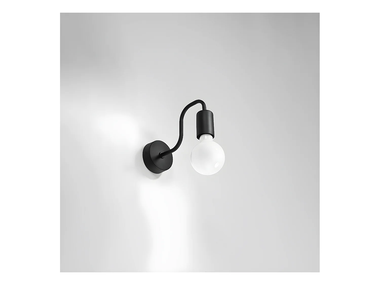 Wandlampen Vector Industriell Aus  Stahl - 1 Lichtquellen - L.8,5 X H. Cm - Schwarz