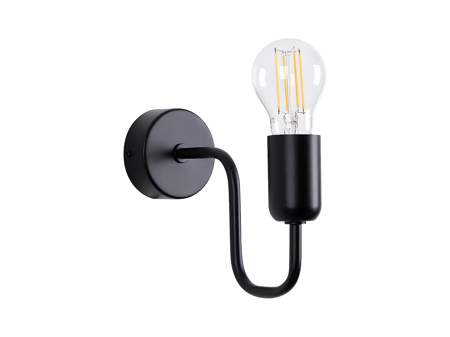 Appliques Vector Industriel En Acier - 1 Sources Lumineuses - L.8,5 X H.20 Cm - Noir