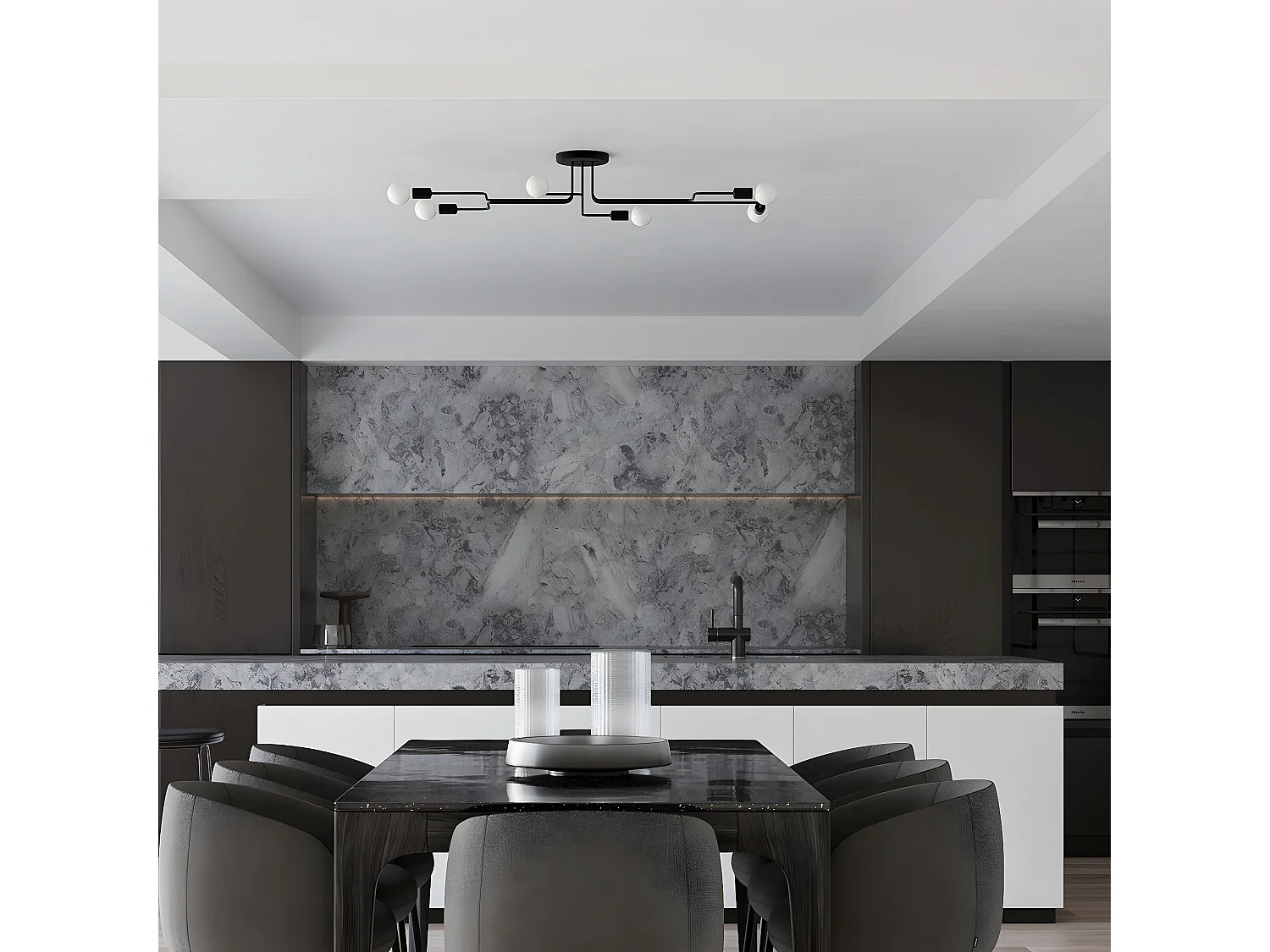 Lámparas De Pared Vector Industrial De Acero - 1 Fuentes Luminosas - L.8,5 X A.20 Cm - Negro