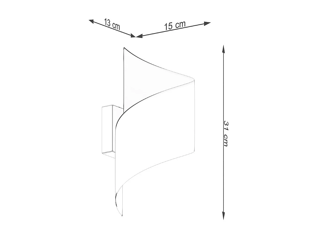 Wandlampen Talassa Modern Aus  Stahl - 1 Lichtquellen - L.15 X H. Cm - Weiß