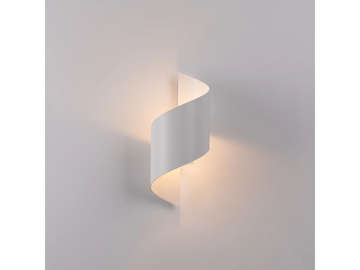 Applique Talassa Moderne En Acier - 1 Sources Lumineuses - L.15 X H.31 Cm - Blanc