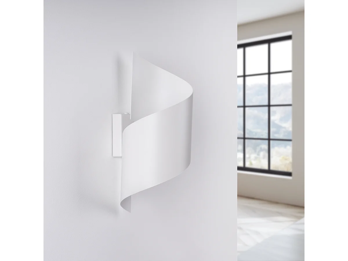 Applique Talassa Moderne En Acier - 1 Sources Lumineuses - L.15 X H.31 Cm - Blanc