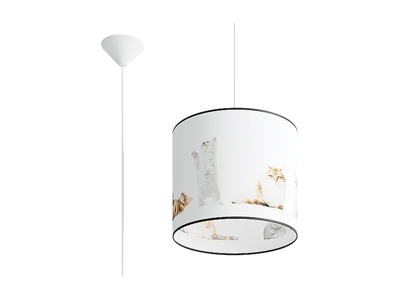 Lampes Suspendues Koty Moderne En Pvc - 1 Sources Lumineuses - L.30 X H.95 Cm - Multicolore