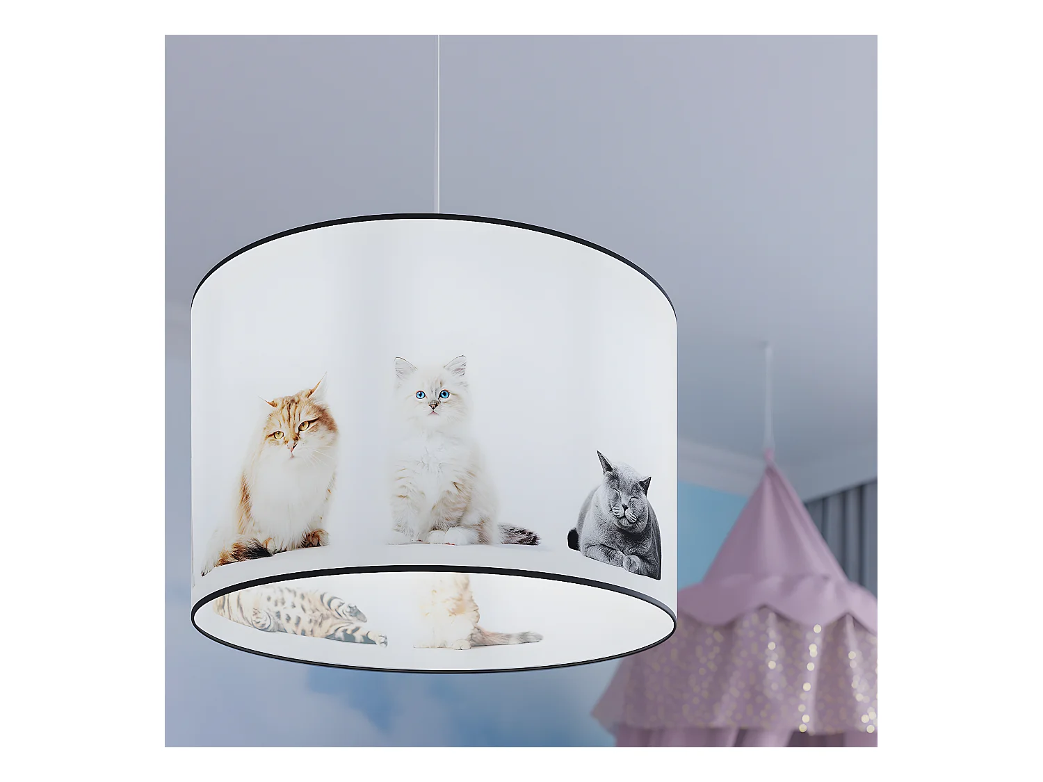 Lampes Suspendues Koty Moderne En Pvc - 1 Sources Lumineuses - L.30 X H.95 Cm - Multicolore