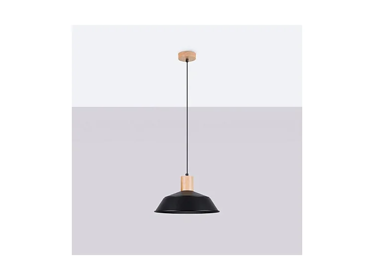 Lampes Suspendues Fano Scandinave En Acier - 1 Sources Lumineuses - L.34 X H.120 Cm - Noir