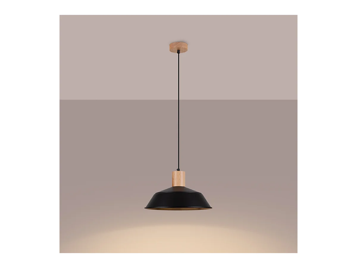 Hanglampen Fano Scandinavisch Van  - 1 Lichtbronnen - L.34 X H.120 Cm - Zwart