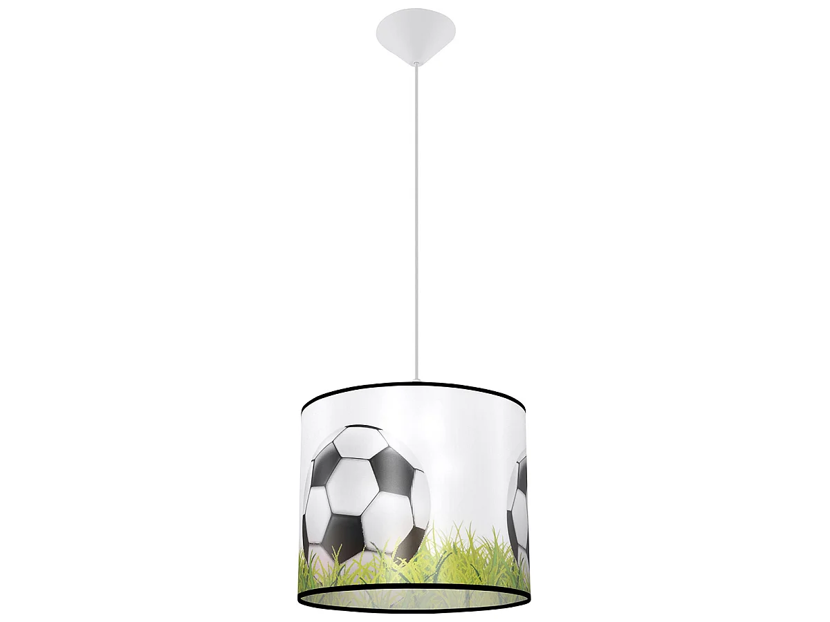 Lampe Suspendues Piłka Moderne En Pvc - 1 Sources Lumineuses - L.30 X H.82 Cm - Blanc/Noir/Vert