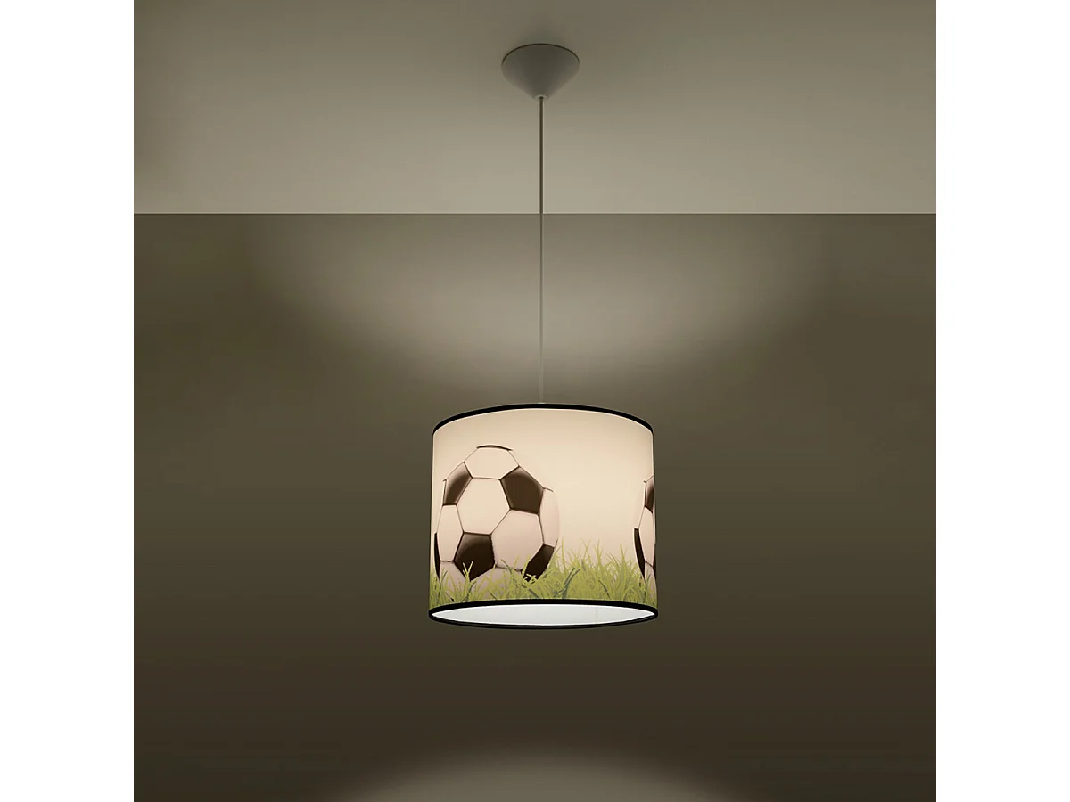 Lampe Suspendues Piłka Moderne En Pvc - 1 Sources Lumineuses - L.30 X H.82 Cm - Blanc/Noir/Vert