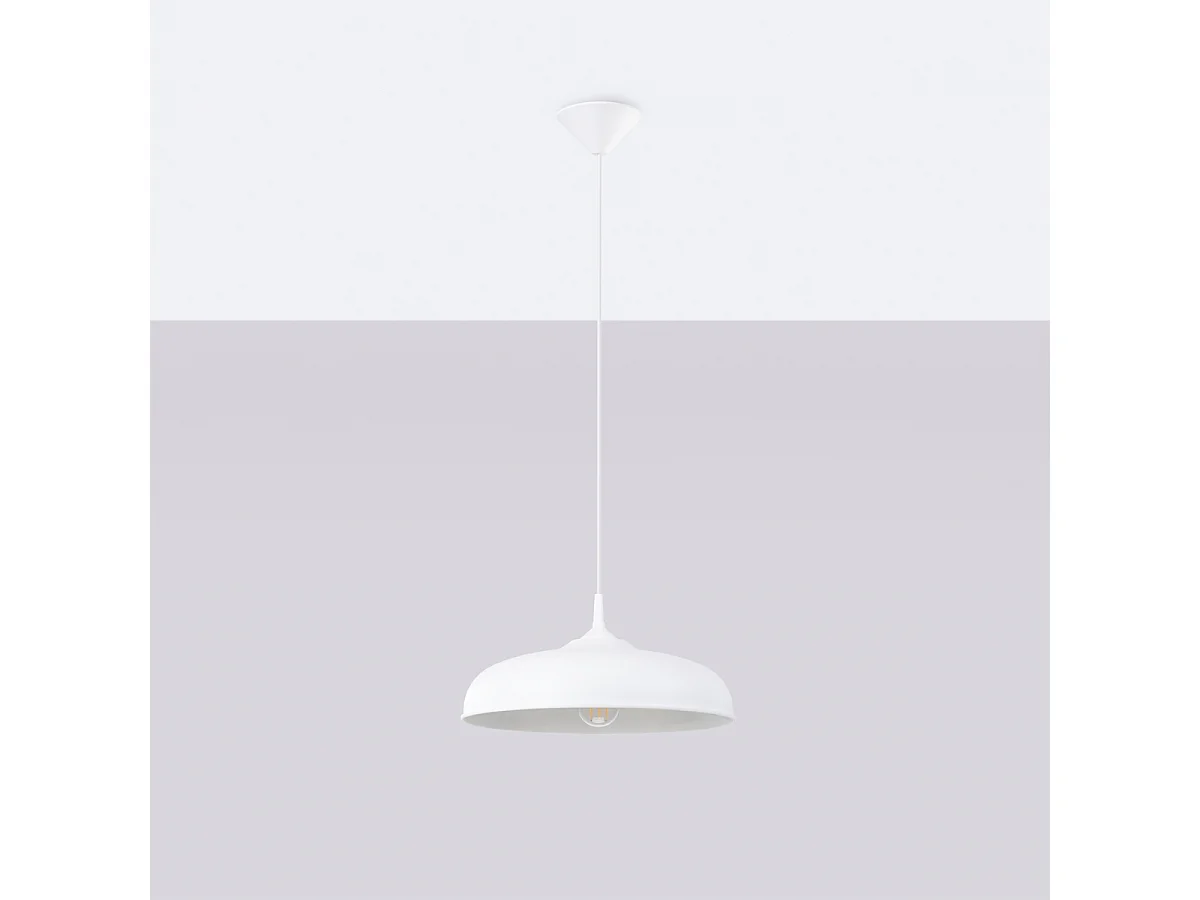 Hanglampen Gina Scandinavisch Van  - 1 Lichtbronnen - L.38 X H.74 Cm - Wit