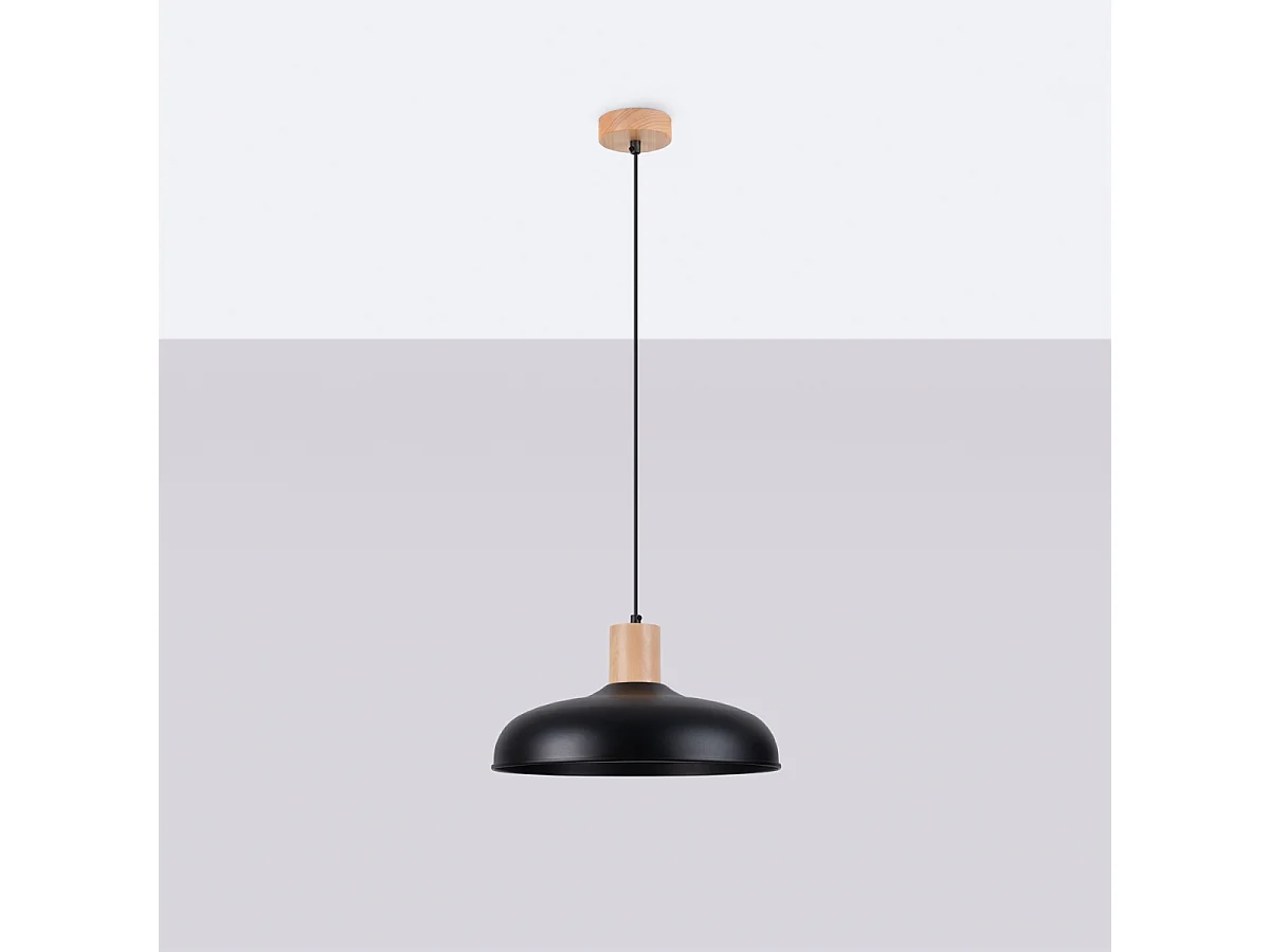 Lampes Suspendues Indy Scandinave En Acier - 1 Sources Lumineuses - L.38 X H.120 Cm - Noir