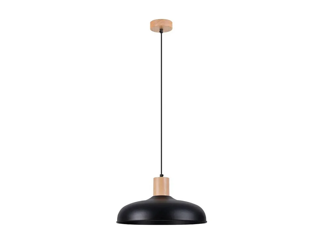 Hanglampen Indy Scandinavisch Van  - 1 Lichtbronnen - L.38 X H.120 Cm - Zwart
