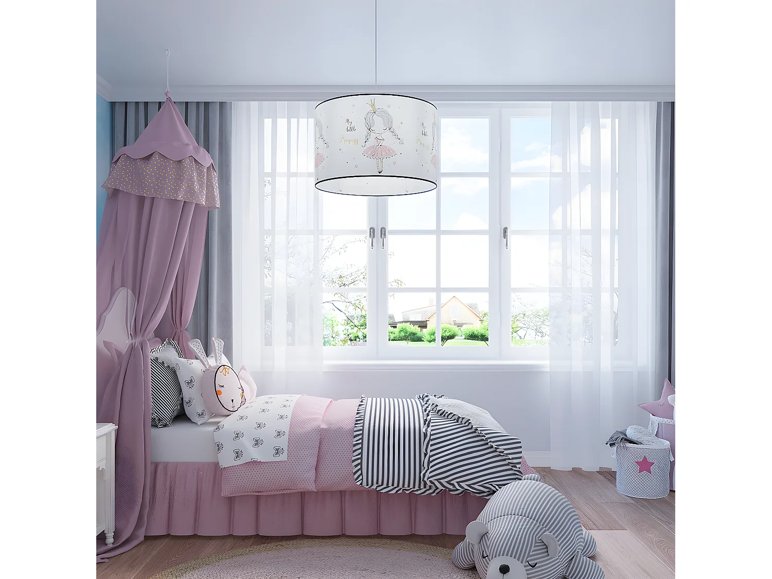 Lampa wisząca PRINCESS 30 biała