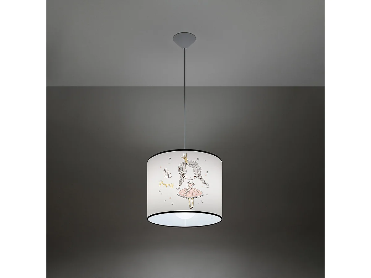 Lampe Suspendues Princess Moderne En Pvc - 1 Sources Lumineuses - L.30 X H.95 Cm - Multicolore