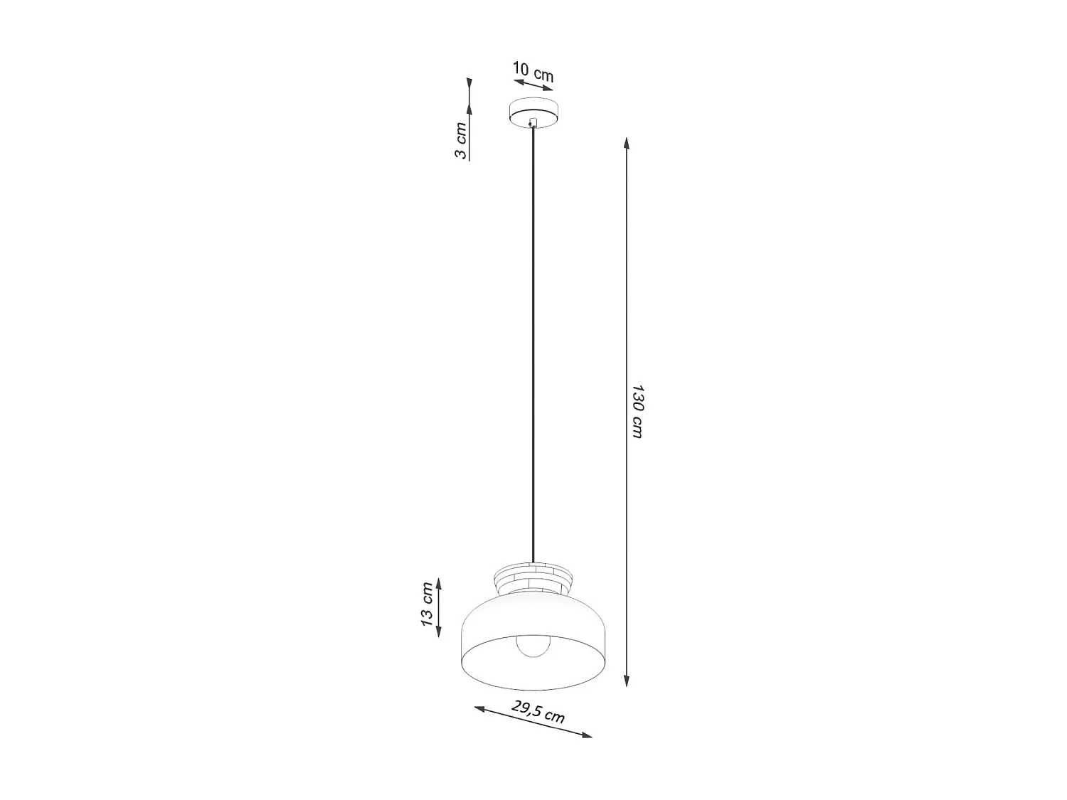 Pendentif Marion Scandinave En Bois/Acier - 1 Sources Lumineuses - L.29,5 X H.130 Cm - Blanc/Bois Naturel