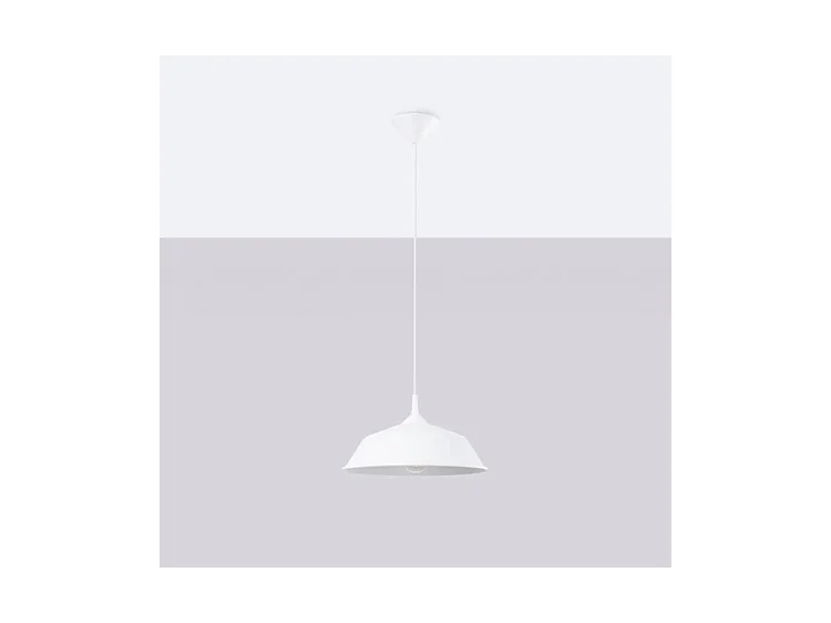 Lampes Suspendues Frika Scandinave En Acier - 1 Sources Lumineuses - L.34 X H.74 Cm - Blanc