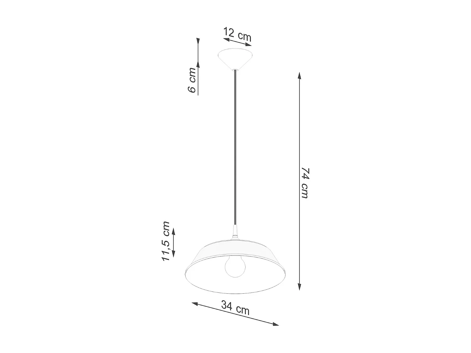 Lampa wisząca FRIKA biała
