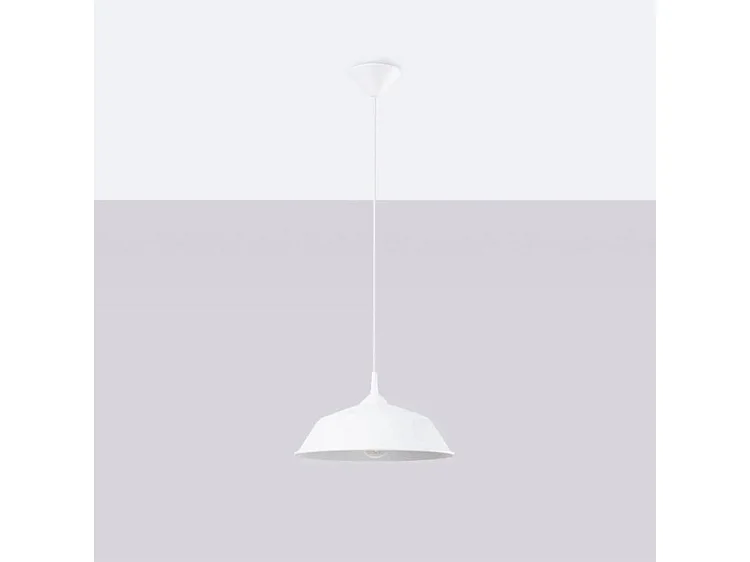 Hanglamp FRIKA Scandinavisch van  - 1 lichtbronnen - L.34 x H.74 cm - wit