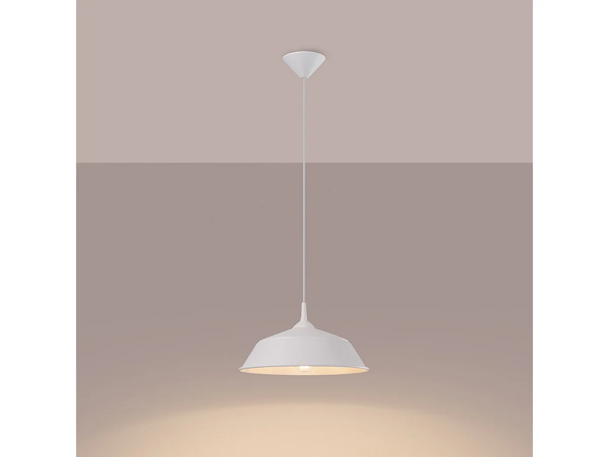 Hanglamp FRIKA Scandinavisch van  - 1 lichtbronnen - L.34 x H.74 cm - wit