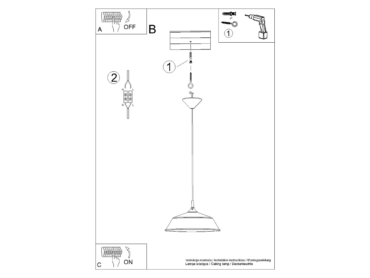 Hanglamp FRIKA Scandinavisch van  - 1 lichtbronnen - L.34 x H.74 cm - wit