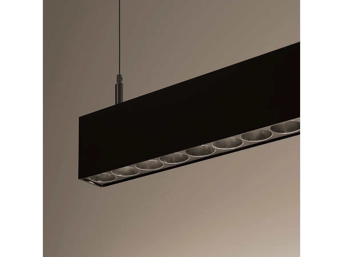 Hanglampen Soren Modern Van  - 1 Lichtbronnen - L.120 X H.170 Cm - Zwart