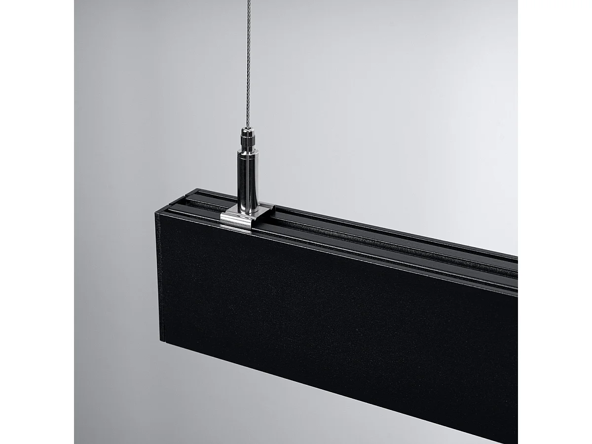 Hanglampen Soren Modern Van  - 1 Lichtbronnen - L.120 X H.170 Cm - Zwart