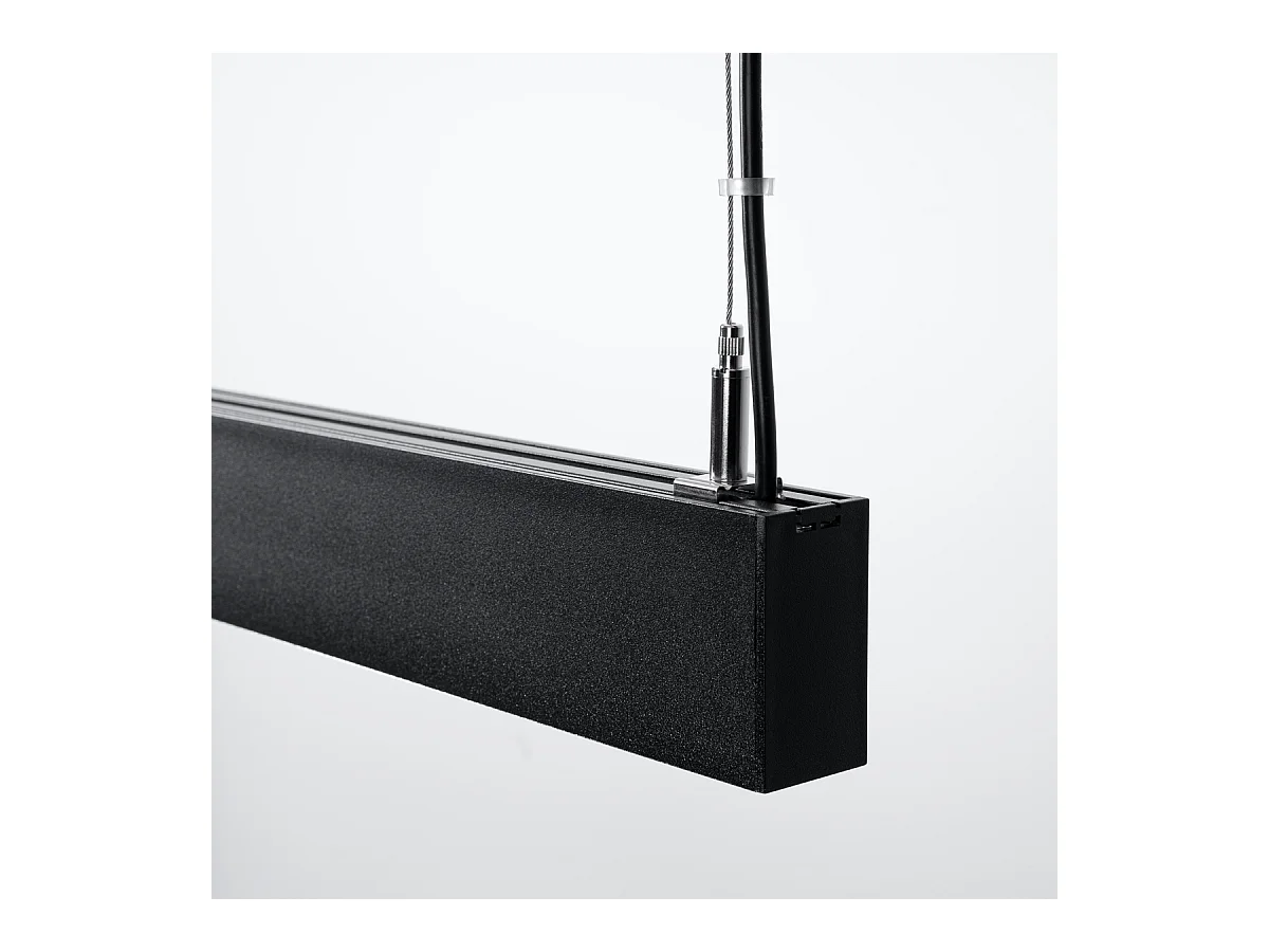 Lampes Suspendues Soren Moderne En Aluminium - 1 Sources Lumineuses - L.120 X H.170 Cm - Noir