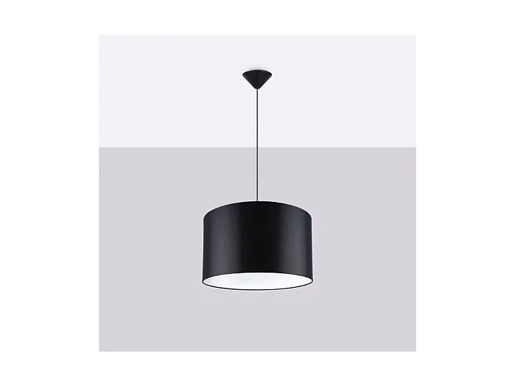 Lampes Suspendues Nova Minimaliste En Tissu/Pvc - 1 Sources Lumineuses - L.40 X H.88 Cm - Noir