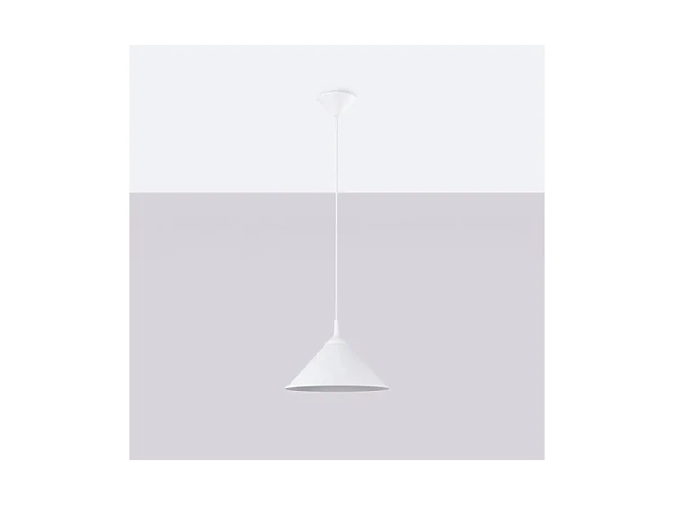 Lampes Suspendues Zuma Scandinave En Acier - 1 Sources Lumineuses - L.30 X H.76 Cm - Blanc