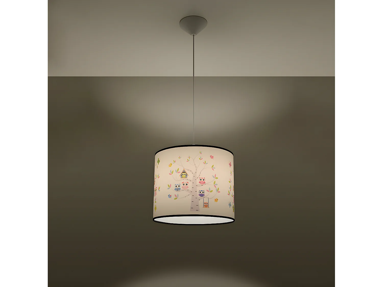 Pendelleuchten Sowy Modern Aus  Pvc - 1 Lichtquellen - L.30 X H. Cm - Mehrfarben