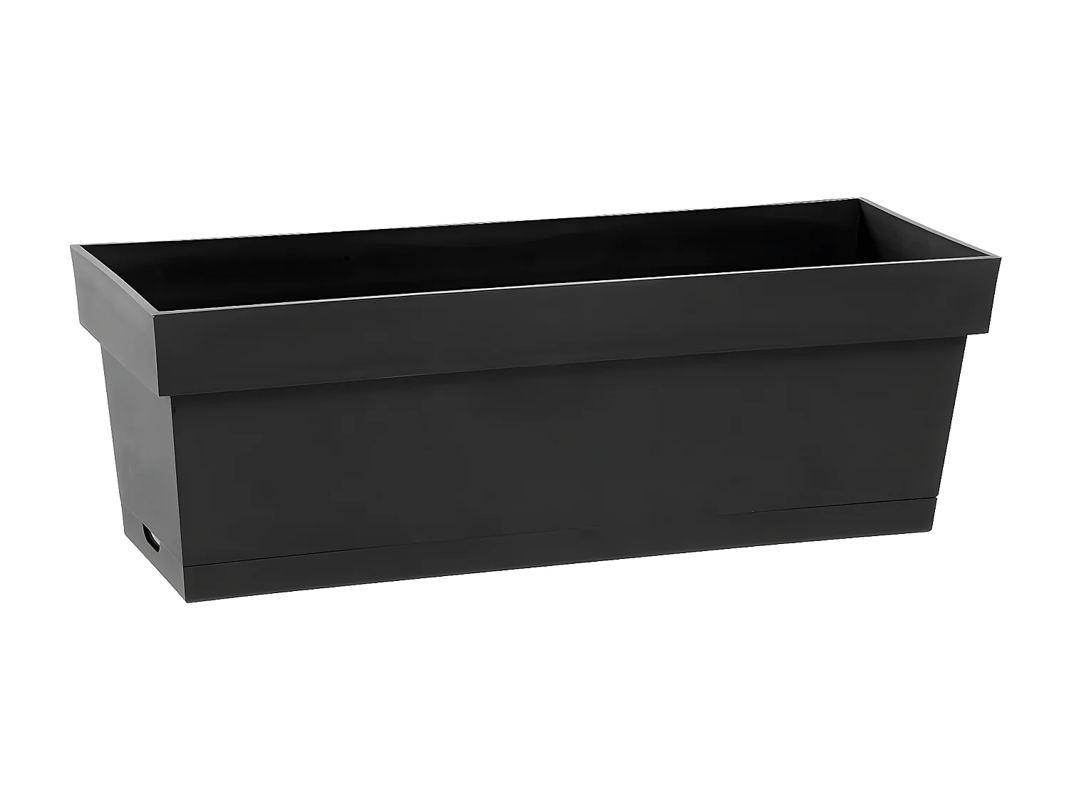 Jardinière Toscane + plateau clipsé 50 x 18 x 16,7 cm - Gris Anthracite - Eda