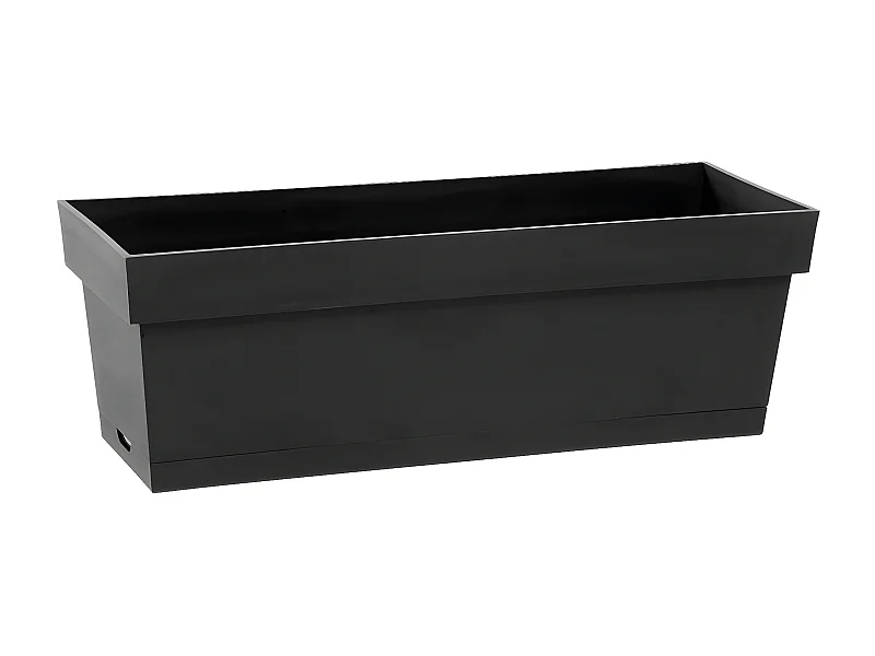Jardinière Toscane + plateau clipsé 50 x 18 x 16,7 cm - Gris Anthracite - Eda
