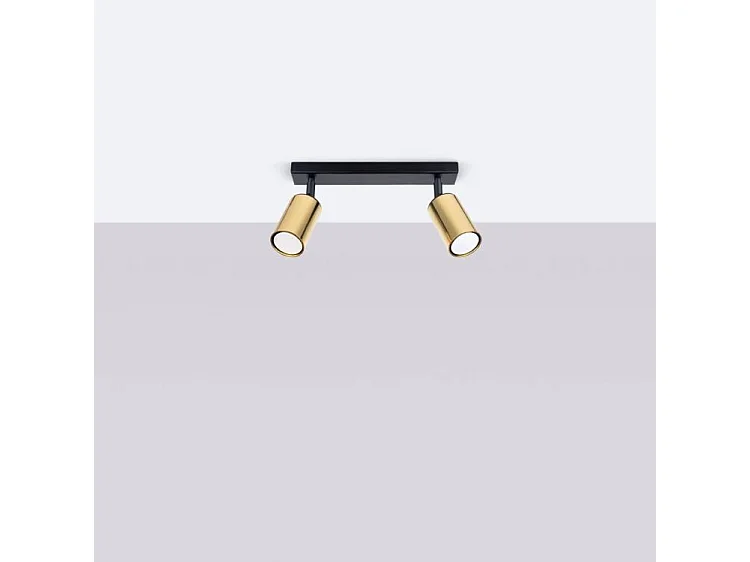 Plafondlampen Winx Modern Van  - 2 Lichtbronnen - L.30 X H.18,5 Cm - Zwart Goud