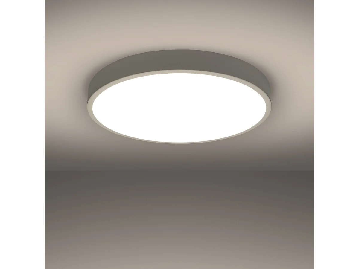 Plafon minimalistyczny ONYX, aluminium - 1 źródło - L.60 x H.6 cm - biały