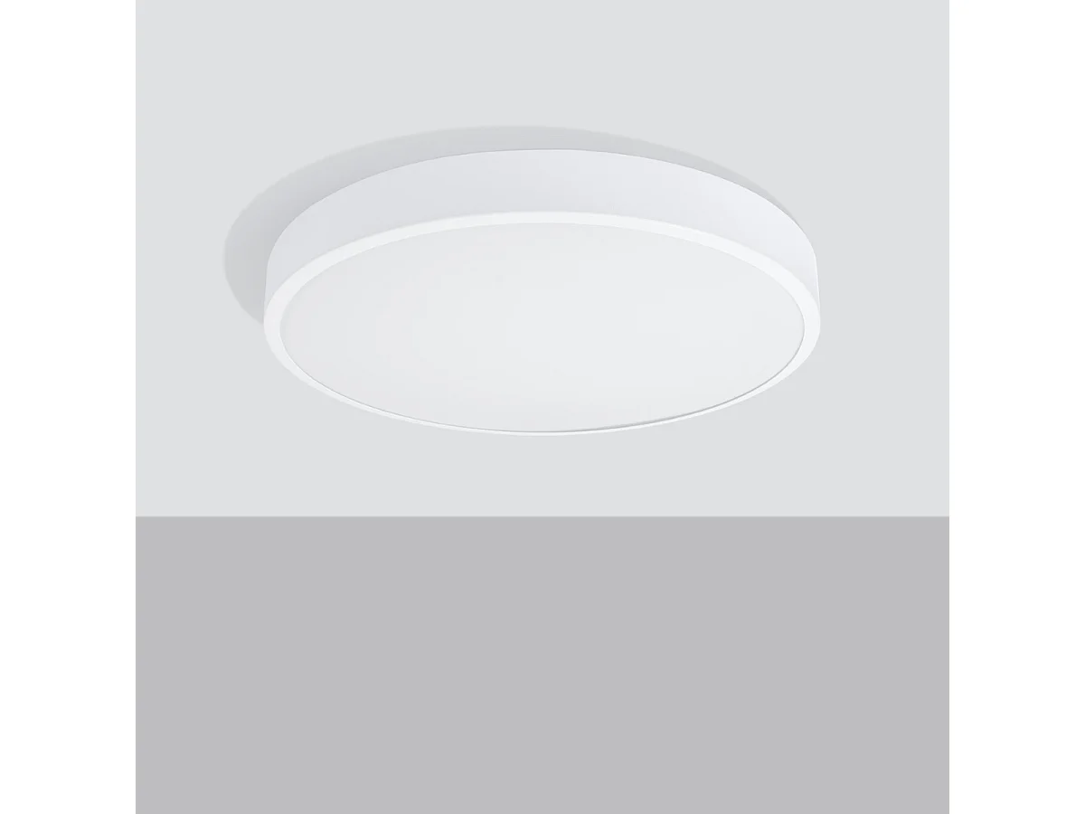 Plafon minimalistyczny ONYX, aluminium - 1 źródło - L.60 x H.6 cm - biały