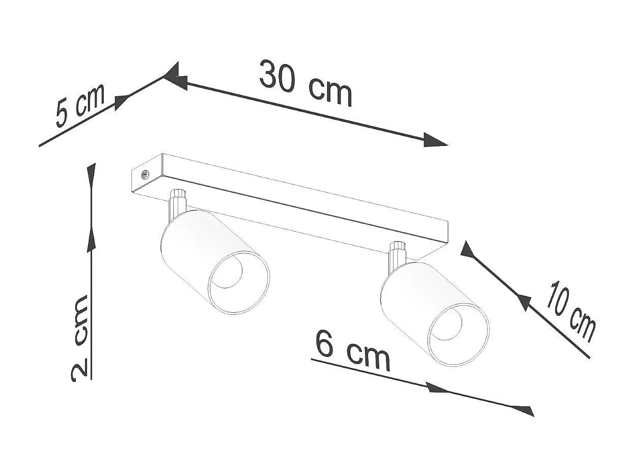 Listwa oświetleniowa WINX 2 czarna/miedziana