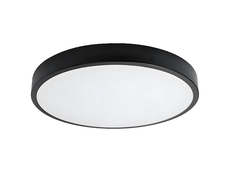 Luminárias De Teto Onyx Minimalista, Alumínio - 1 Lichtbronnen - L.60 X H.6 Cm - Preto