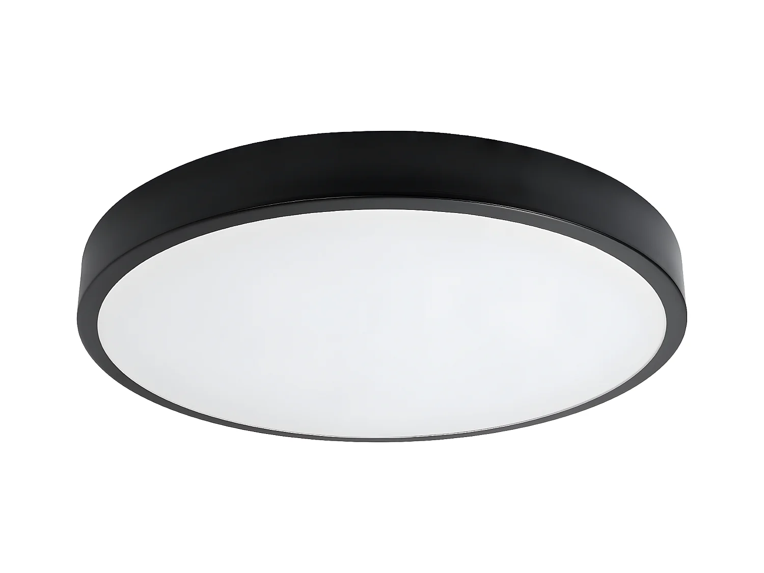 Plafonniers Onyx Minimaliste En Aluminium - 1 Sources Lumineuses - L.60 X H.6 Cm - Noir