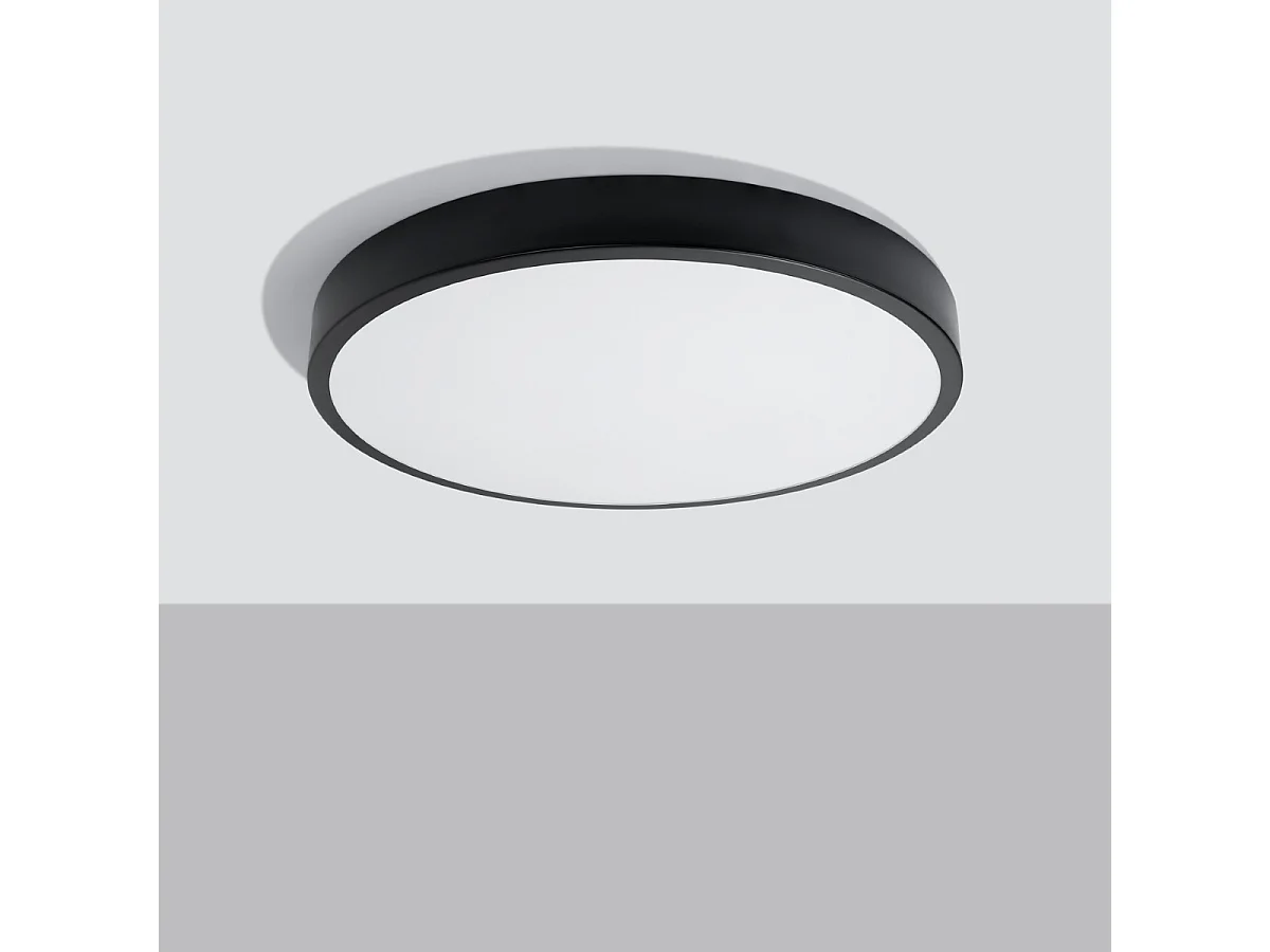 Plafon minimalistyczny ONYX, aluminium - 1 źródło - L.60 x H.6 cm - czarny