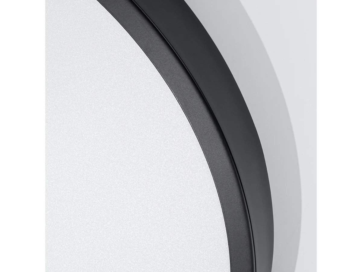 Plafon minimalistyczny ONYX, aluminium - 1 źródło - L.60 x H.6 cm - czarny