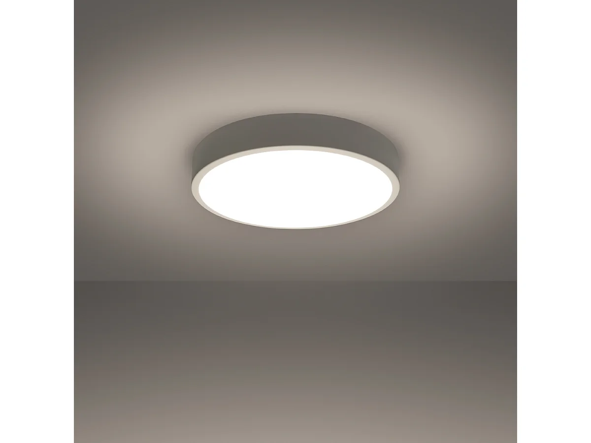 Deckenlampen Onyx Minimalistisch Aus  Aluminium - 1 Lichtquellen - L.40 X H. Cm - Weiß